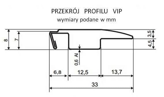PROFIL MOSKITIERY VIP - 0,5 mb 8 kolorów PRODUCENT